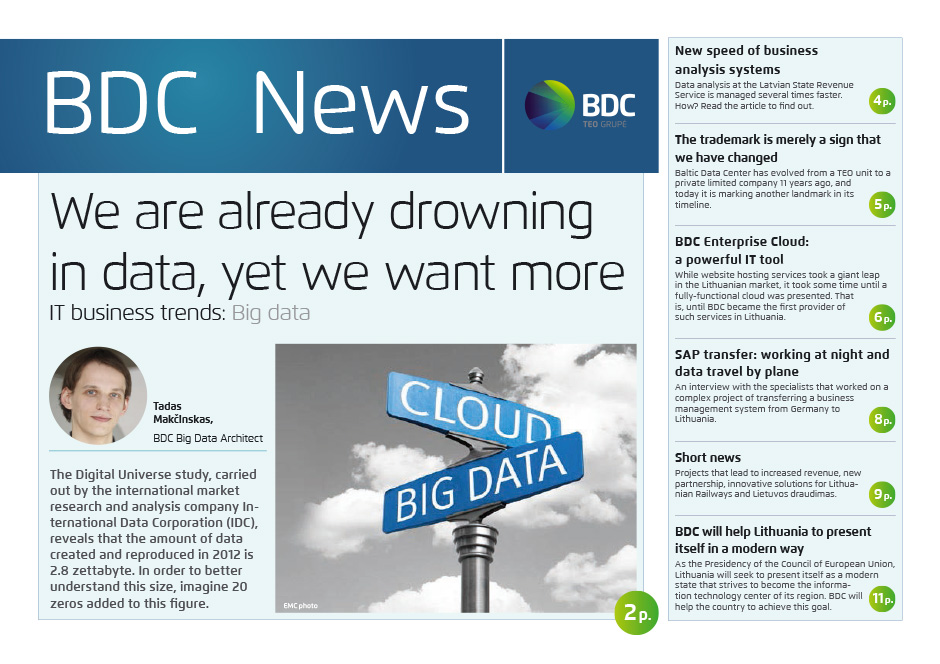 „BDC News“ naujienlaiškio dizainas